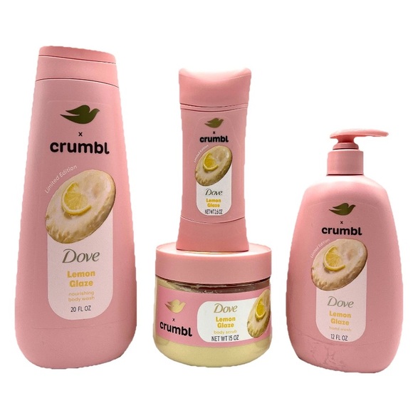 Limited Edition Dove X Crumbl Lemon 🍋 Glaze Complete Set